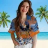 Houston Astros Hawaiian Shirt - Personalized Tropical Canoe Blue Aloha Shirt