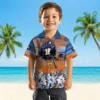 Houston Astros Hawaiian Shirt - Personalized Tropical Canoe Blue Aloha Shirt