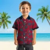Houston Texans Hawaiian Shirt - Personalized Baseball Floral Botanical Print Red Aloha Shirt