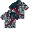 Houston Texans Hawaiian Shirt - Personalized Baseball Floral Floral Wave Blue White Aloha Shirt