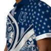 Indianapolis Colts Hawaiian Shirt - Personalized Floral Wave Blue White Aloha Shirt