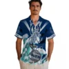 Indianapolis Colts Hawaiian Shirt - Personalized Surfing Skeleton Blue Aloha Shirt