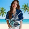 Indianapolis Colts Hawaiian Shirt - Personalized Surfing Skeleton Blue Aloha Shirt