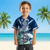 Indianapolis Colts Hawaiian Shirt - Personalized Surfing Skeleton Blue Aloha Shirt