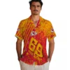 Kansas City Chiefs Hawaiian Shirt - Personalized Baseball Floral Star Stripes Red Aloha Shirt