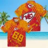 Kansas City Chiefs Hawaiian Shirt - Personalized Baseball Floral Star Stripes Red Aloha Shirt