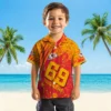 Kansas City Chiefs Hawaiian Shirt - Personalized Baseball Floral Star Stripes Red Aloha Shirt
