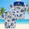 Los Angeles Rams Hawaiian Shirt - Personalized Baseball Floral Botanical Theme Blue White Aloha Shirt