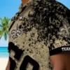 New Orleans Saints Hawaiian Shirt - Personalized Star Stripes Gold Aloha Shirt