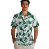 New York Jets Hawaiian Shirt - Personalized Botanical Print White Aloha Shirt