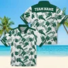 New York Jets Hawaiian Shirt - Personalized Botanical Print White Aloha Shirt