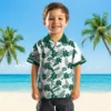 New York Jets Hawaiian Shirt - Personalized Botanical Print White Aloha Shirt