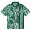 New York Jets Hawaiian Shirt - Personalized Hibiscus Arrows Green White Aloha Shirt