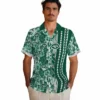New York Jets Hawaiian Shirt - Personalized Hibiscus Arrows Green White Aloha Shirt