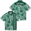 New York Jets Hawaiian Shirt - Personalized Hibiscus Arrows Green White Aloha Shirt