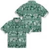 New York Jets Hawaiian Shirt - Personalized Tribal Stripes Green White Aloha Shirt