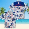 New York Yankees Hawaiian Shirt - Personalized Botanical Theme Navy White Aloha Shirt