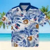 Philadelphia Phillies Hawaiian Shirt - Personalized Floral Baseball Blue White Aloha Shirt