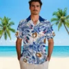 Philadelphia Phillies Hawaiian Shirt - Personalized Floral Baseball Blue White Aloha Shirt