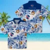 Philadelphia Phillies Hawaiian Shirt - Personalized Floral Baseball Blue White Aloha Shirt