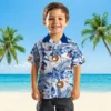 Philadelphia Phillies Hawaiian Shirt - Personalized Floral Baseball Blue White Aloha Shirt
