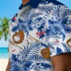 Philadelphia Phillies Hawaiian Shirt - Personalized Floral Baseball Blue White Aloha Shirt