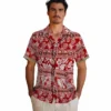 San Francisco 49ers Hawaiian Shirt - Personalized Tribal Stripes Red White Aloha Shirt