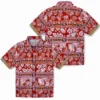 San Francisco 49ers Hawaiian Shirt - Personalized Tribal Stripes Red White Aloha Shirt