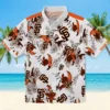 San Francisco Giants Hawaiian Shirt - Personalized Botanical Theme Orange White Aloha Shirt