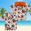 San Francisco Giants Hawaiian Shirt - Personalized Botanical Theme Orange White Aloha Shirt