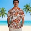 San Francisco Giants Hawaiian Shirt - Personalized Floral Baseball Orange White Aloha Shirt