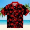 Tampa Bay Buccaneers Hawaiian Shirt - Personalized Botanical Print Black Aloha Shirt
