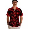 Tampa Bay Buccaneers Hawaiian Shirt - Personalized Botanical Print Black Aloha Shirt