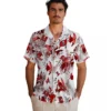 Tampa Bay Buccaneers Hawaiian Shirt - Personalized Botanical Theme Red White Aloha Shirt
