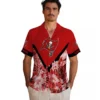 Tampa Bay Buccaneers Hawaiian Shirt - Personalized Floral Chevron Red Aloha Shirt