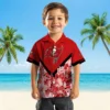 Tampa Bay Buccaneers Hawaiian Shirt - Personalized Floral Chevron Red Aloha Shirt
