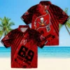 Tampa Bay Buccaneers Hawaiian Shirt - Personalized Star Stripes Red Aloha Shirt