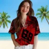 Tampa Bay Buccaneers Hawaiian Shirt - Personalized Star Stripes Red Aloha Shirt