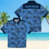 Tennessee Titans Hawaiian Shirt - Personalized Botanical Print Blue Aloha Shirt