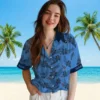 Tennessee Titans Hawaiian Shirt - Personalized Botanical Print Blue Aloha Shirt