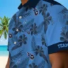Tennessee Titans Hawaiian Shirt - Personalized Botanical Print Blue Aloha Shirt