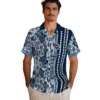 Tennessee Titans Hawaiian Shirt - Personalized Hibiscus Arrows Navy White Aloha Shirt