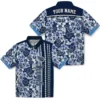 Tennessee Titans Hawaiian Shirt - Personalized Hibiscus Arrows Navy White Aloha Shirt