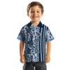 Tennessee Titans Hawaiian Shirt - Personalized Hibiscus Arrows Navy White Aloha Shirt