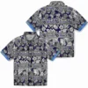 Tennessee Titans Hawaiian Shirt - Personalized Tribal Stripes Navy White Aloha Shirt