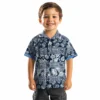 Tennessee Titans Hawaiian Shirt - Personalized Tribal Stripes Navy White Aloha Shirt