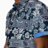 Tennessee Titans Hawaiian Shirt - Personalized Tribal Stripes Navy White Aloha Shirt