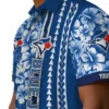 Toronto Blue Jays Hawaiian Shirt - Personalized Hibiscus Arrows Blue White Aloha Shirt