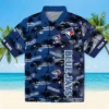 Toronto Blue Jays Hawaiian Shirt - Personalized Palm Silhouettes Blue Aloha Shirt