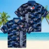 Toronto Blue Jays Hawaiian Shirt - Personalized Palm Silhouettes Blue Aloha Shirt